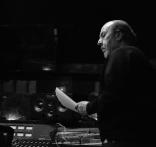 Cande Ceballos working in the recording studio
